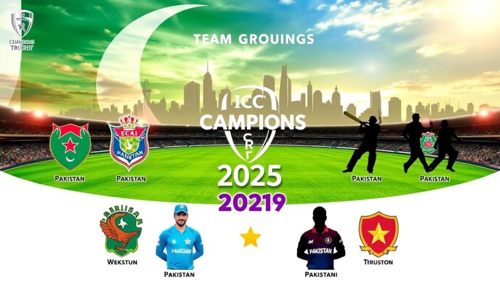 ICC Champions Trophy 2025 Team Groupings